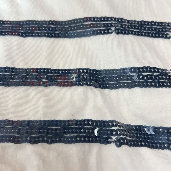 J. Crew Factory CG023 Striped Sequin Long-sleeve Tee NWT size S - Picture 4 of 7